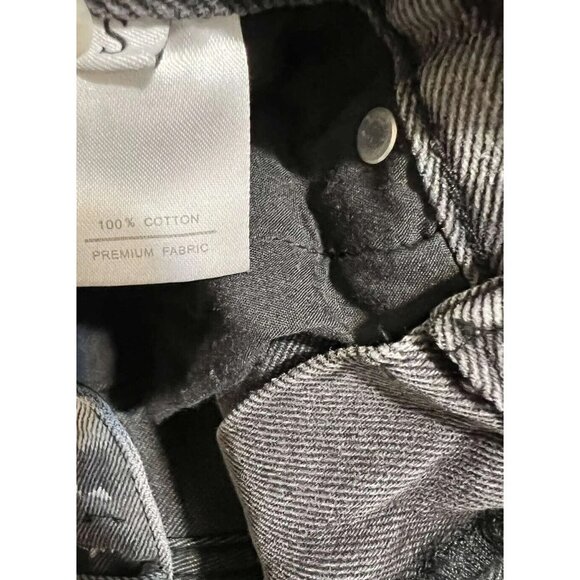 RECLAIM Women's BLEACHED DENIM BOTTOMS Size S Mom Jeans Black And White - Picture 7 of 12